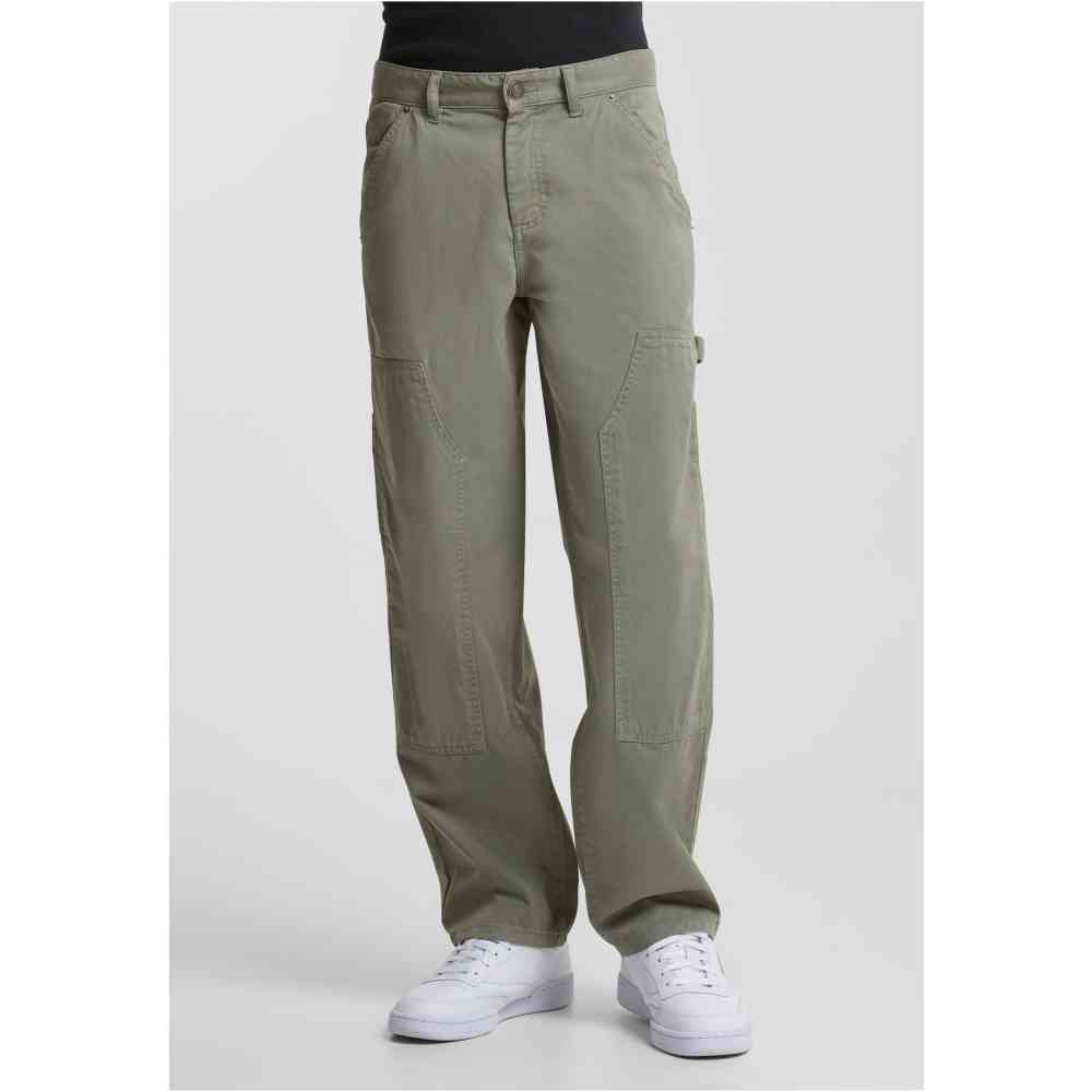 Urban Classics - Twill Double Knee Pantalon coupe standard - Vert